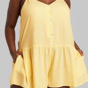 NWT Target: Yellow Button Front Romper